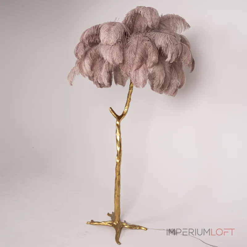 Торшер страусиные перья Feather Lamp A MODERN GRAND TOUR розовый