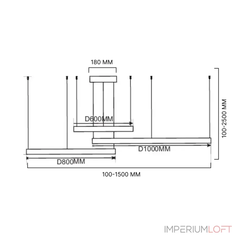Подвесной светильник CRUISE D60+80+100 Подвесной светильник CRUISE D60+80+100