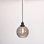 Подвесной светильник Loft Clear Glass Sphere Cloche Дымчатый