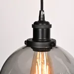 Подвесной светильник Loft Clear Glass Sphere Cloche Дымчатый