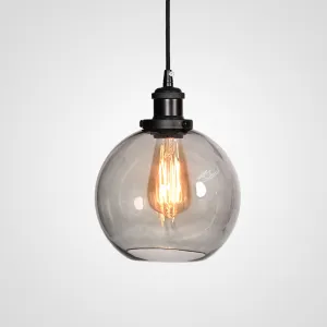 Подвесной светильник Loft Clear Glass Sphere Cloche Дымчатый