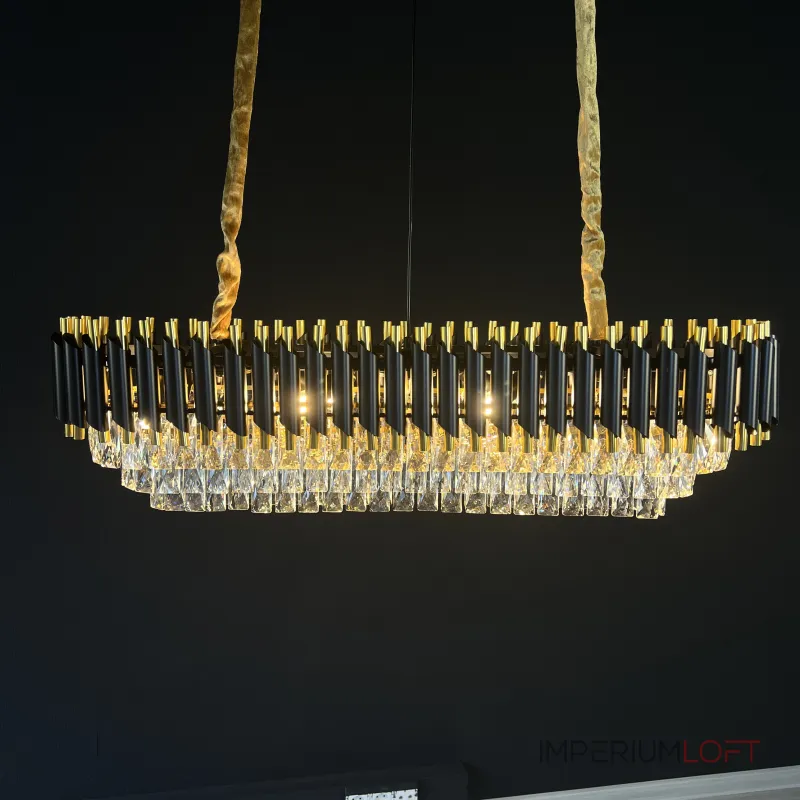 Подвесная люстра Empire Black Rectangular Chandelier Crystal Подвесная люстра Empire Black Rectangular Chandelier Crystal