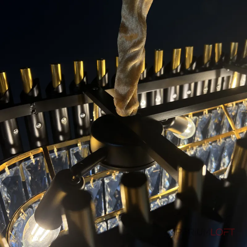 Подвесная люстра Empire Black Rectangular Chandelier Crystal Подвесная люстра Empire Black Rectangular Chandelier Crystal