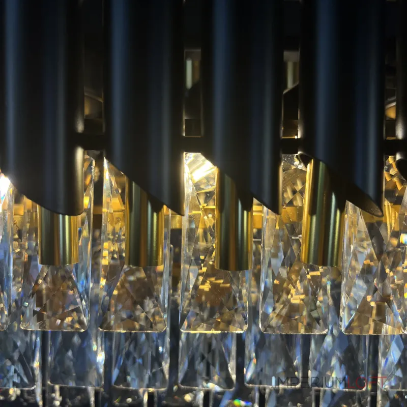 Подвесная люстра Empire Black Rectangular Chandelier Crystal Подвесная люстра Empire Black Rectangular Chandelier Crystal