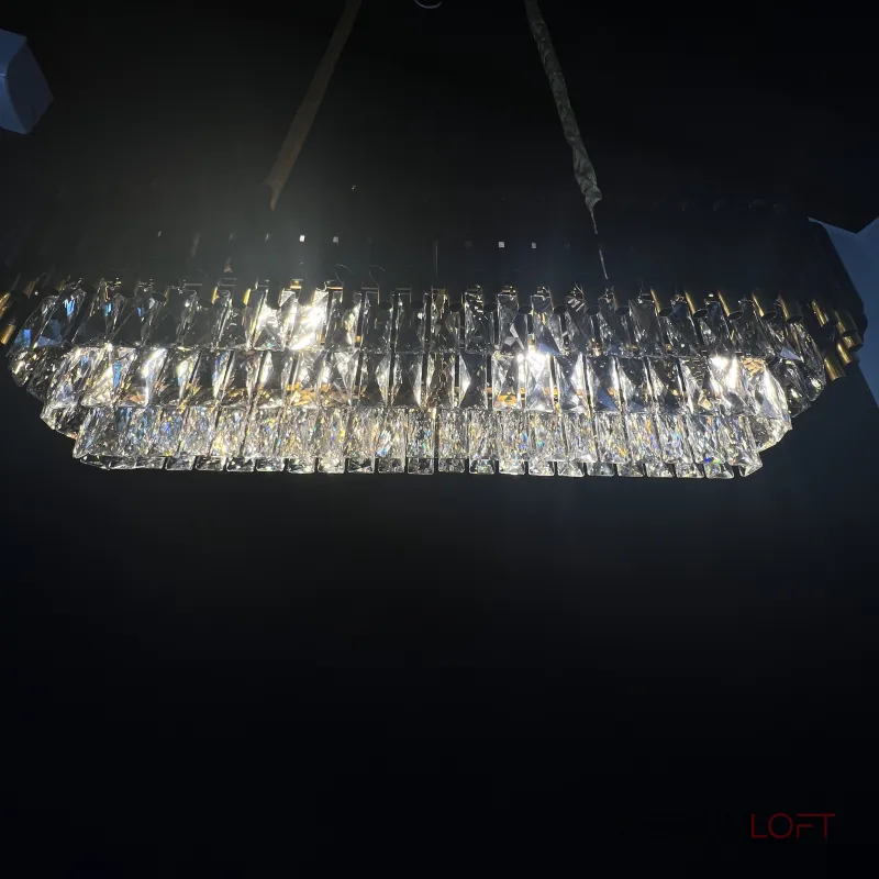 Подвесная люстра Empire Black Rectangular Chandelier Crystal Подвесная люстра Empire Black Rectangular Chandelier Crystal