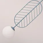 Подвесной светильник LEAF C Голубой