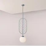 Подвесной светильник LEAF C Голубой