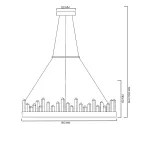 Подвесная люстра QUARTZ D90