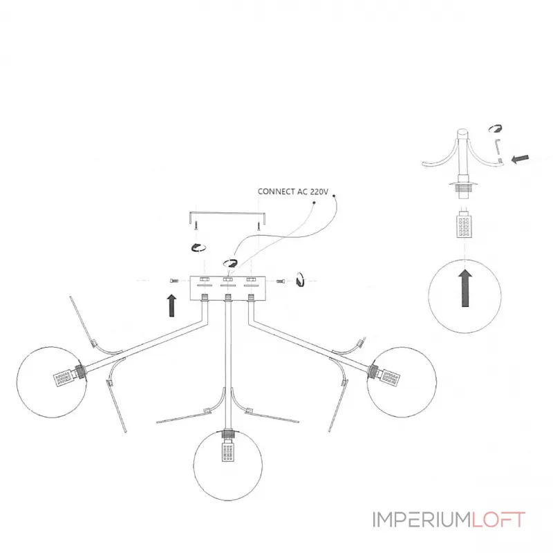 Потолочная люстра Light of MATISSE C SELF D55 White от ImperiumLoft Потолочная люстра Light of MATISSE C SELF D55 White от ImperiumLoft