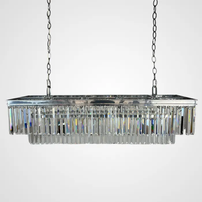 Люстра RH 1920S ODEON CLEAR GLASS FRINGE 120 chrome от ImperiumLoft