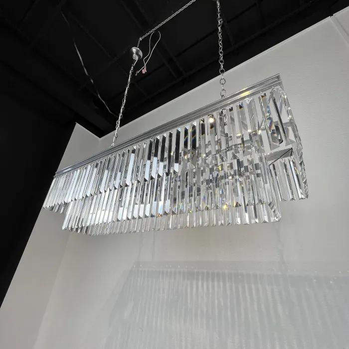 Люстра RH 1920S ODEON CLEAR GLASS FRINGE 120 chrome от ImperiumLoft