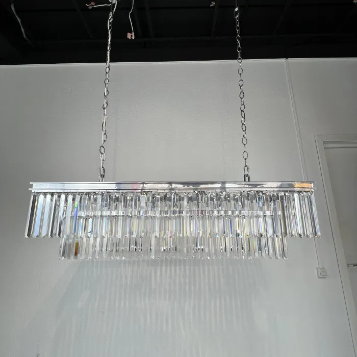 Люстра RH 1920S ODEON CLEAR GLASS FRINGE 120 chrome от ImperiumLoft