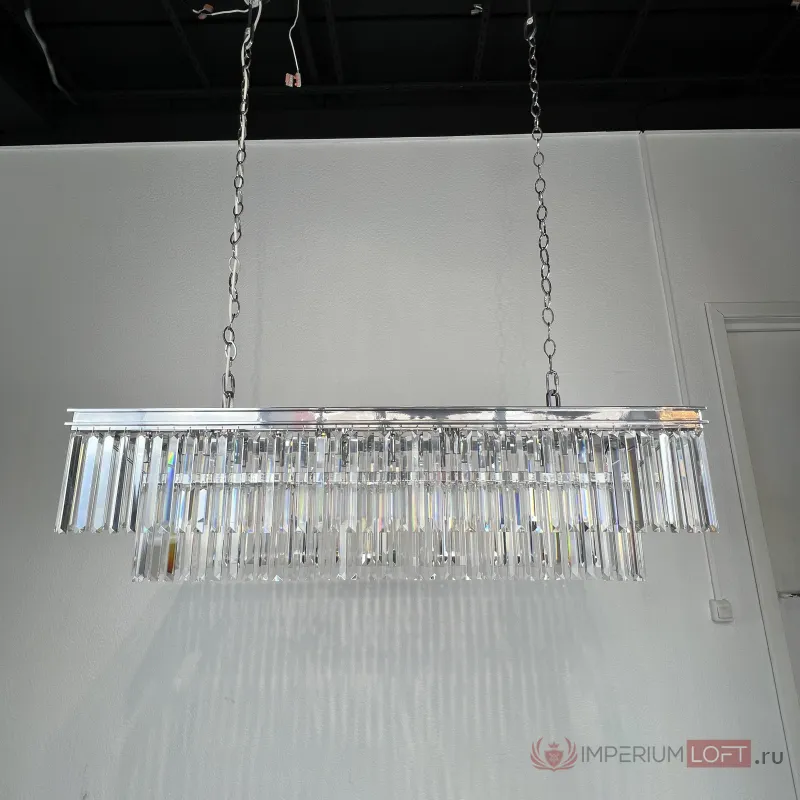 Люстра RH 1920S ODEON CLEAR GLASS FRINGE 120 chrome от ImperiumLoft