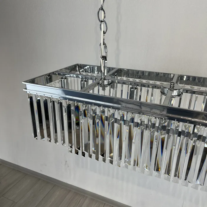 Люстра RH 1920S ODEON CLEAR GLASS FRINGE 120 chrome от ImperiumLoft