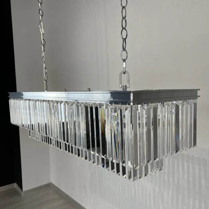 Люстра RH 1920S ODEON CLEAR GLASS FRINGE 120 chrome от ImperiumLoft