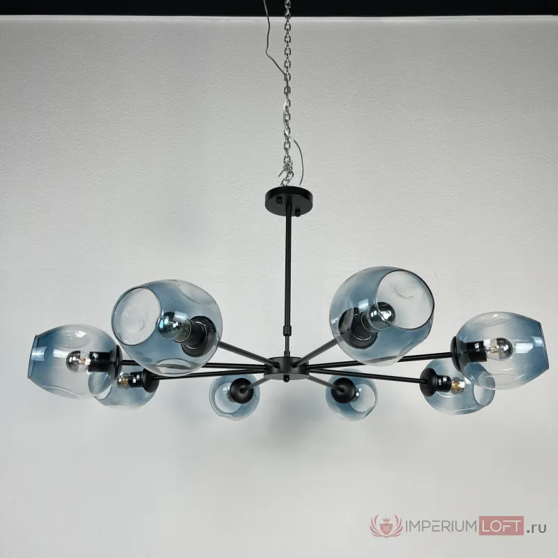 Люстра на штанге MARINE B 8 Black/Blue от ImperiumLoft