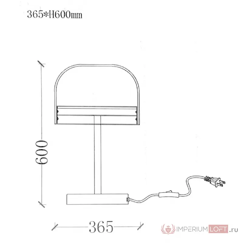 Настольная лампа NOTEN TAB H600 Grey от ImperiumLoft