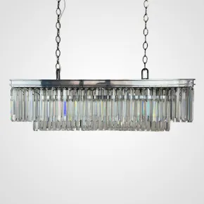 Люстра RH 1920S ODEON CLEAR GLASS FRINGE chrome 100