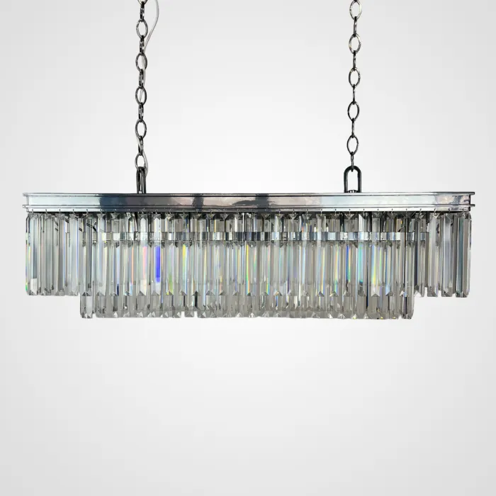 Люстра RH 1920S ODEON CLEAR GLASS FRINGE chrome 100 от ImperiumLoft