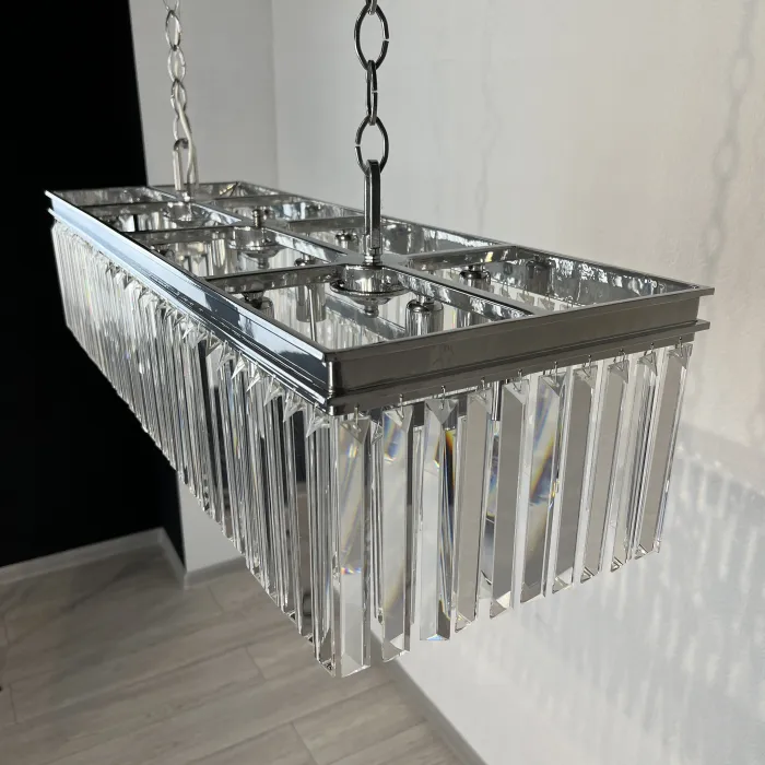 Люстра RH 1920S ODEON CLEAR GLASS FRINGE chrome 100 от ImperiumLoft