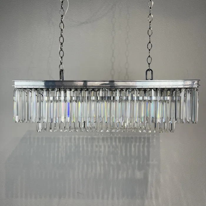 Люстра RH 1920S ODEON CLEAR GLASS FRINGE chrome 100 от ImperiumLoft