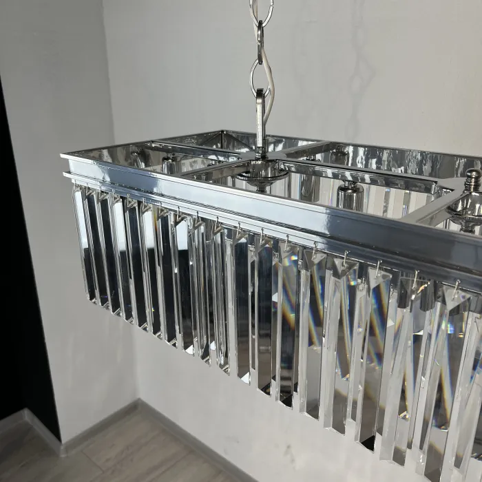 Люстра RH 1920S ODEON CLEAR GLASS FRINGE chrome 100 от ImperiumLoft