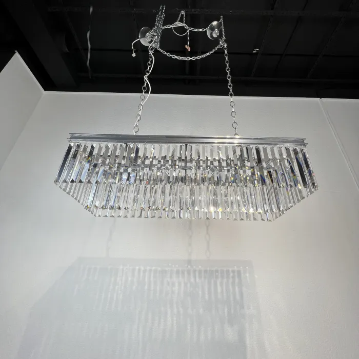 Люстра RH 1920S ODEON CLEAR GLASS FRINGE chrome 100 от ImperiumLoft