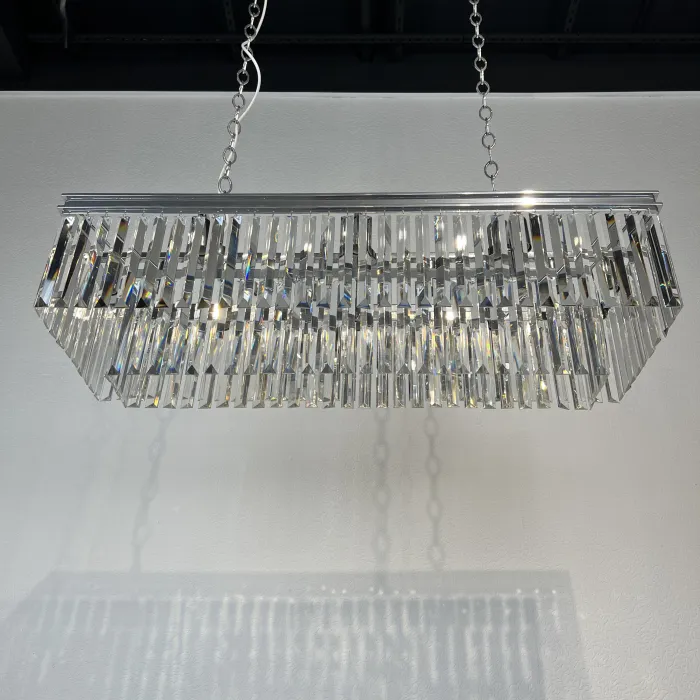 Люстра RH 1920S ODEON CLEAR GLASS FRINGE chrome 100 от ImperiumLoft