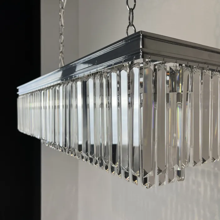 Люстра RH 1920S ODEON CLEAR GLASS FRINGE chrome 100 от ImperiumLoft