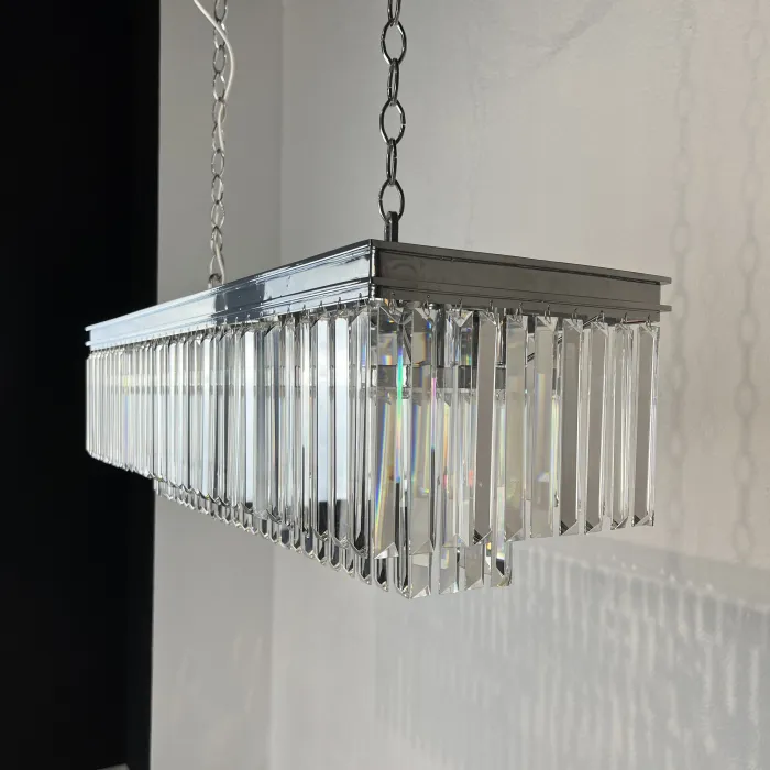 Люстра RH 1920S ODEON CLEAR GLASS FRINGE chrome 100 от ImperiumLoft