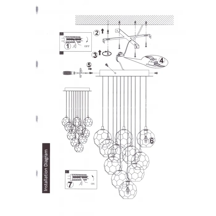 Люстра Boule De Cristal Round Cluster Chandelier 10  от ImperiumLoft