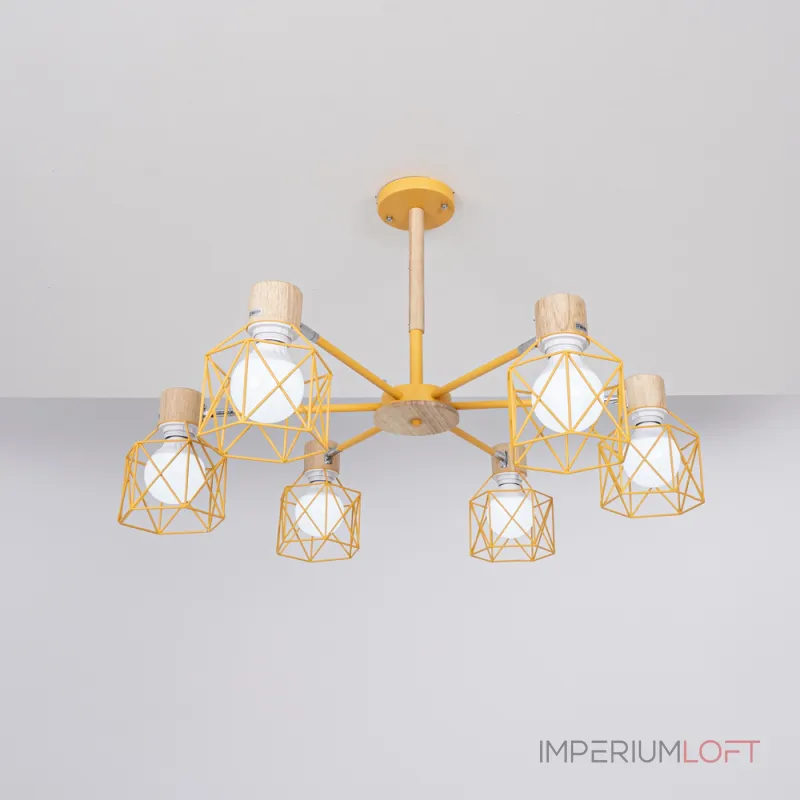 Потолочная люстра CORF B3 Yellow 6 lamps