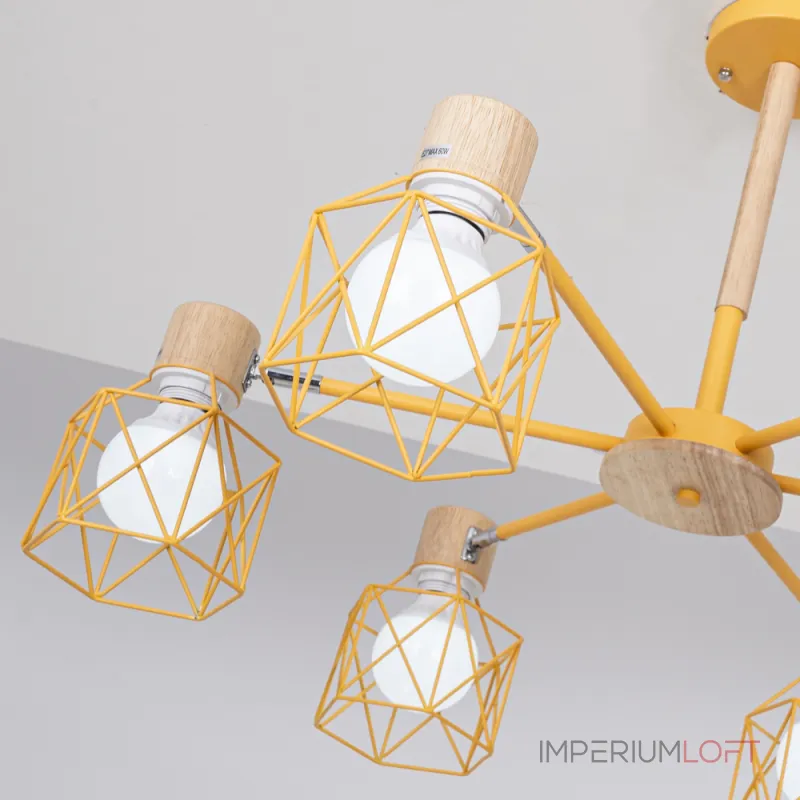 Потолочная люстра CORF B3 Yellow 6 lamps