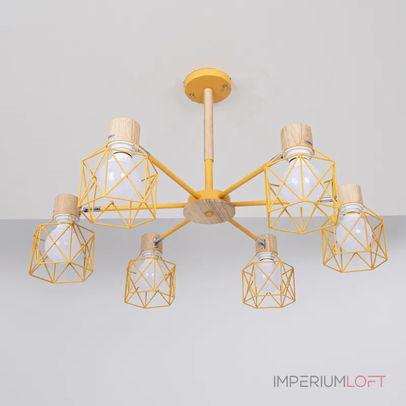 Потолочная люстра CORF B3 Yellow 6 lamps