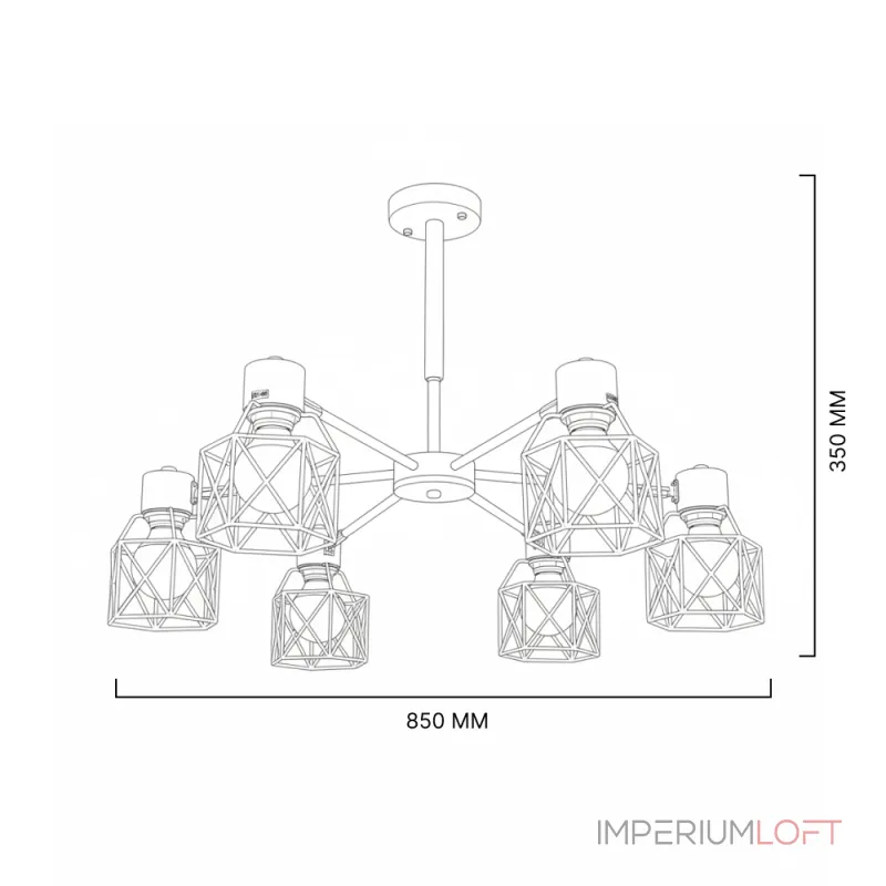 Потолочная люстра CORF B3 Yellow 6 lamps