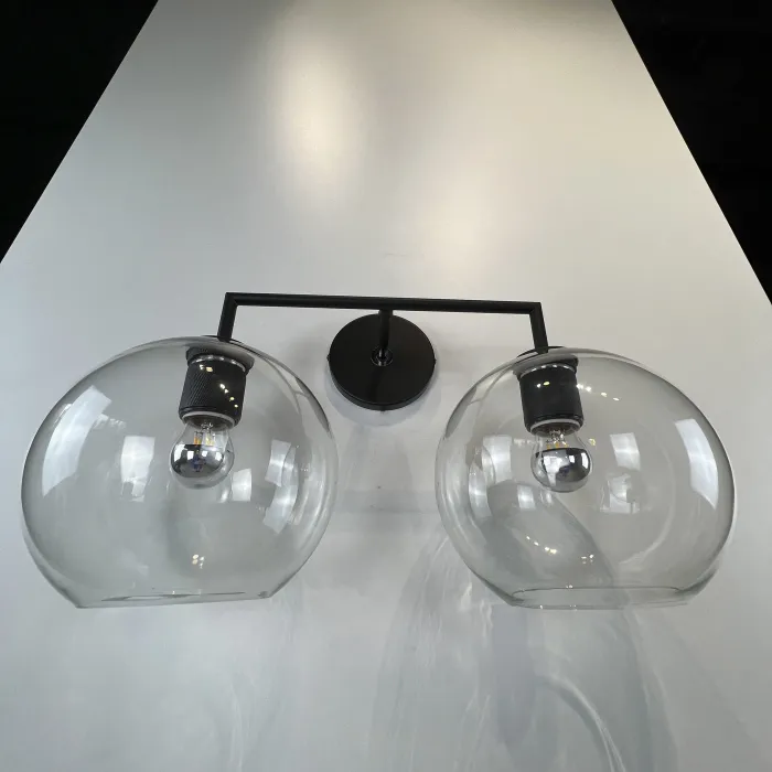 Бра RH Utilitaire Globe Shade Double Sconce Black от ImperiumLoft
