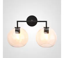 Бра RH Utilitaire Globe Shade Double Sconce Black