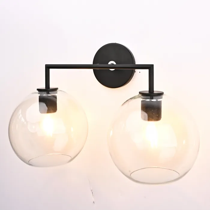 Бра RH Utilitaire Globe Shade Double Sconce Black от ImperiumLoft