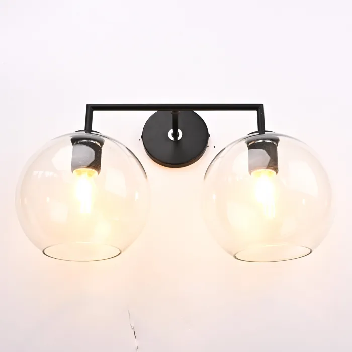 Бра RH Utilitaire Globe Shade Double Sconce Black от ImperiumLoft