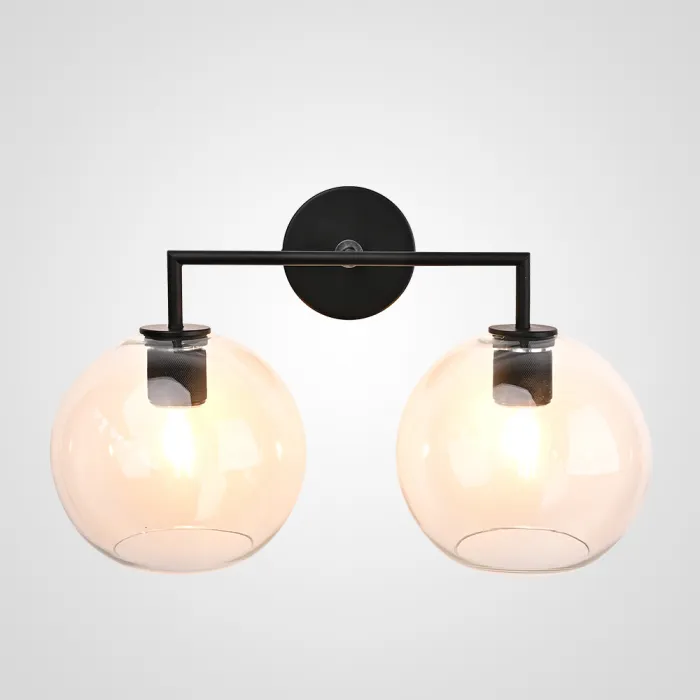 Бра RH Utilitaire Globe Shade Double Sconce Black от ImperiumLoft