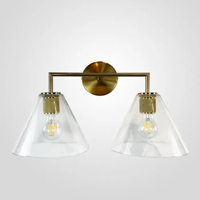 Бра RH Utilitaire Funnel Shade Double Sconce Brass от ImperiumLoft