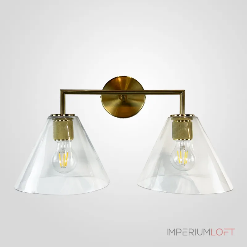 Бра RH Utilitaire Funnel Shade Double Sconce Brass от ImperiumLoft Бра RH Utilitaire Funnel Shade Double Sconce Brass от ImperiumLoft