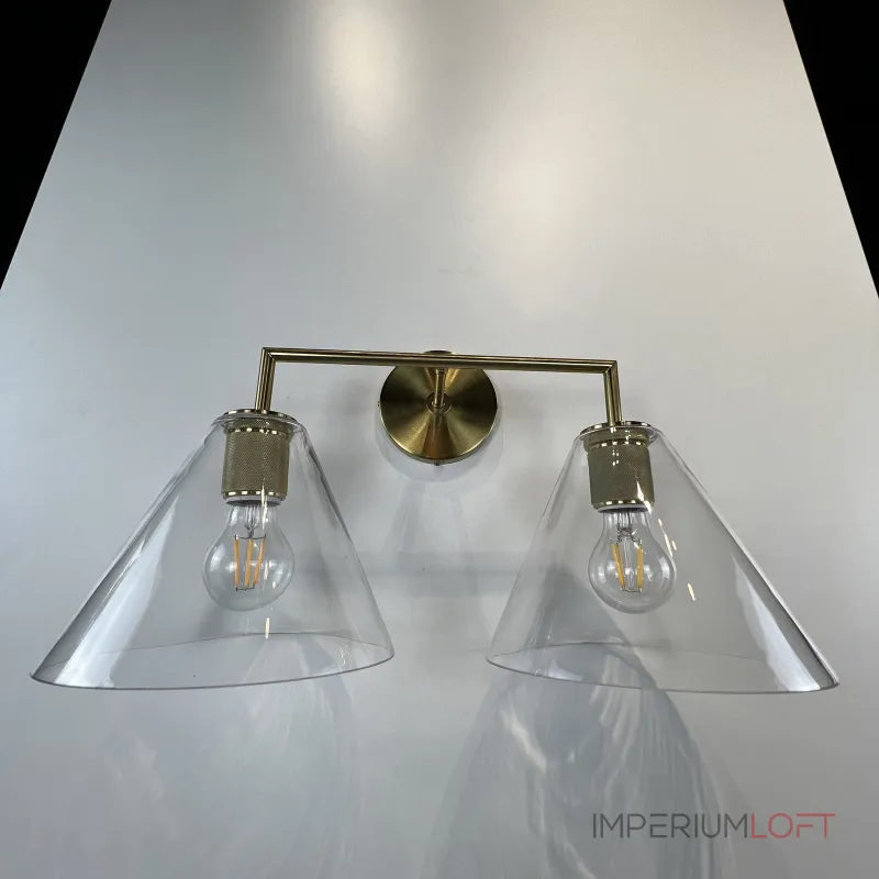 Бра RH Utilitaire Funnel Shade Double Sconce Brass от ImperiumLoft Бра RH Utilitaire Funnel Shade Double Sconce Brass от ImperiumLoft