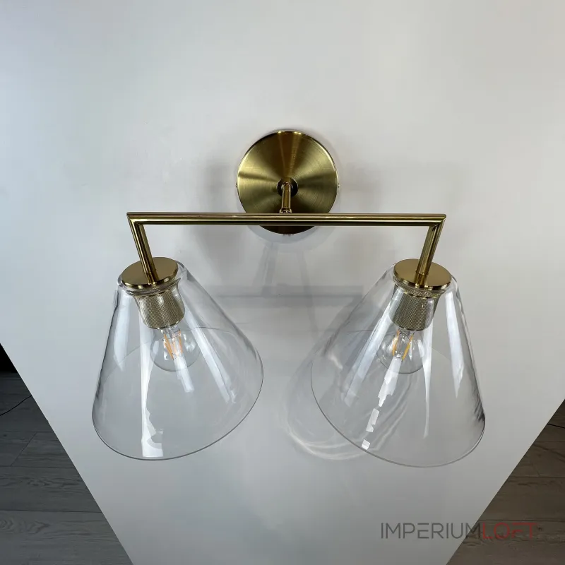 Бра RH Utilitaire Funnel Shade Double Sconce Brass от ImperiumLoft Бра RH Utilitaire Funnel Shade Double Sconce Brass от ImperiumLoft