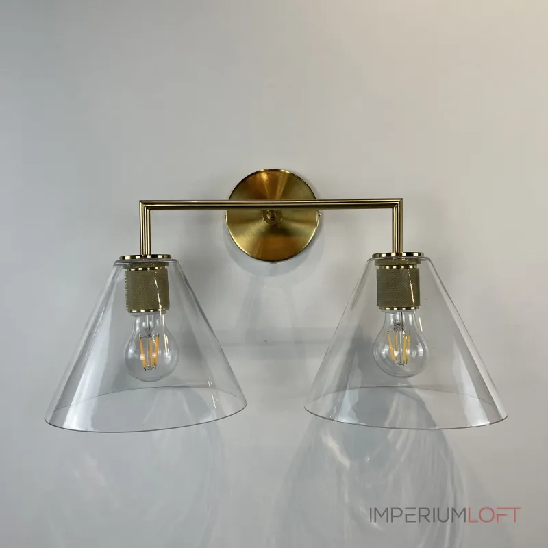Бра RH Utilitaire Funnel Shade Double Sconce Brass от ImperiumLoft Бра RH Utilitaire Funnel Shade Double Sconce Brass от ImperiumLoft