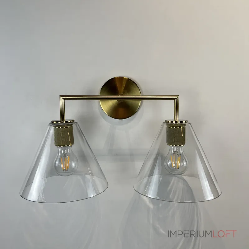 Бра RH Utilitaire Funnel Shade Double Sconce Brass от ImperiumLoft Бра RH Utilitaire Funnel Shade Double Sconce Brass от ImperiumLoft