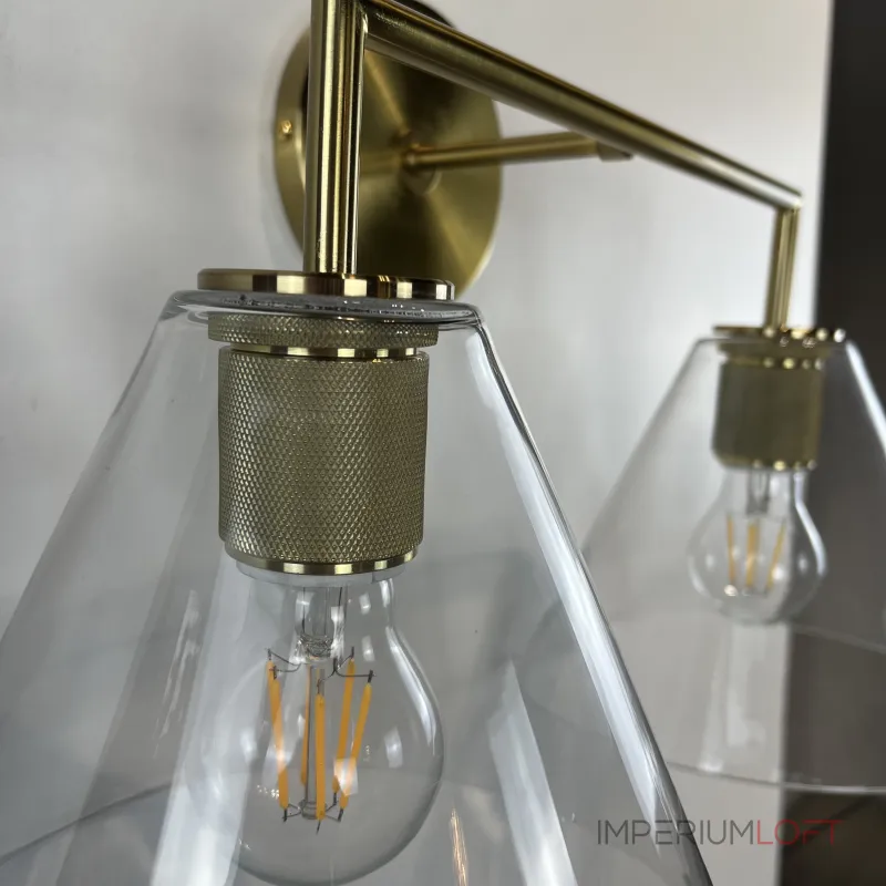 Бра RH Utilitaire Funnel Shade Double Sconce Brass от ImperiumLoft Бра RH Utilitaire Funnel Shade Double Sconce Brass от ImperiumLoft