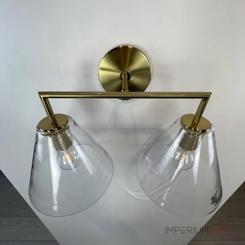 Бра RH Utilitaire Funnel Shade Double Sconce Brass от ImperiumLoft Бра RH Utilitaire Funnel Shade Double Sconce Brass от ImperiumLoft