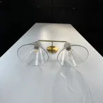 Бра RH Utilitaire Funnel Shade Double Sconce Brass от ImperiumLoft