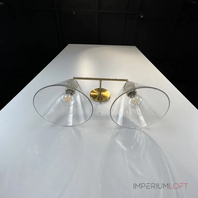 Бра RH Utilitaire Funnel Shade Double Sconce Brass от ImperiumLoft Бра RH Utilitaire Funnel Shade Double Sconce Brass от ImperiumLoft